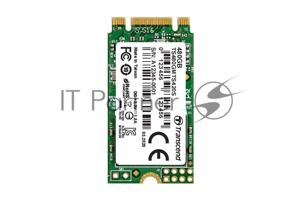 Накопитель SSD Transcend MTS420, 480GB, M.2, SATA III, R/W 530/480