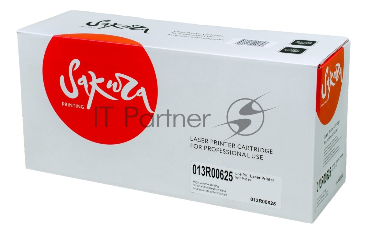 Картридж Sakura 013R00625 для Xerox WC3119, черный, 3000 к.