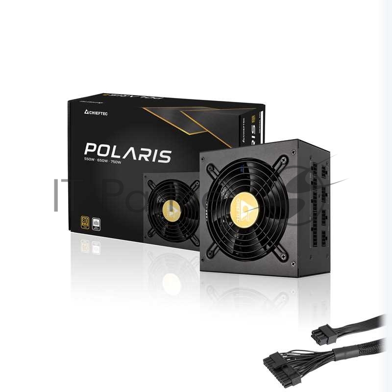 Блок питания Chieftec Polaris PPS-750FC, 750Вт, 80 PLUS Gold, 120мм, модульный, черный