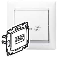Розетка RJ45 CAT5E UTP Белая 2S Valena