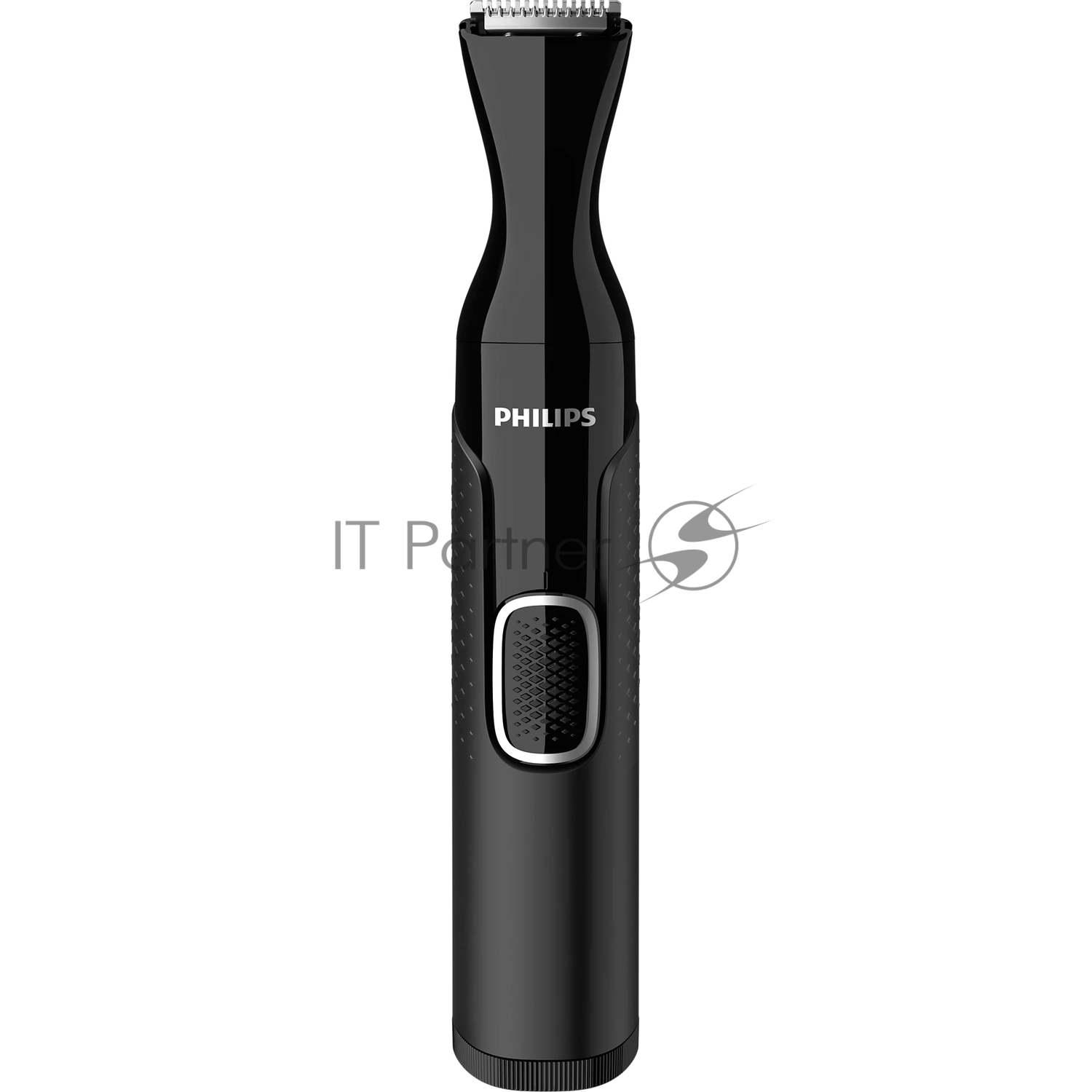 Триммер Philips для носа и ушей, черный, корпус - пластик, 3 насадки-гребня, насадка - триммер, щеточка для очистки, мягкий чехол, батарейка