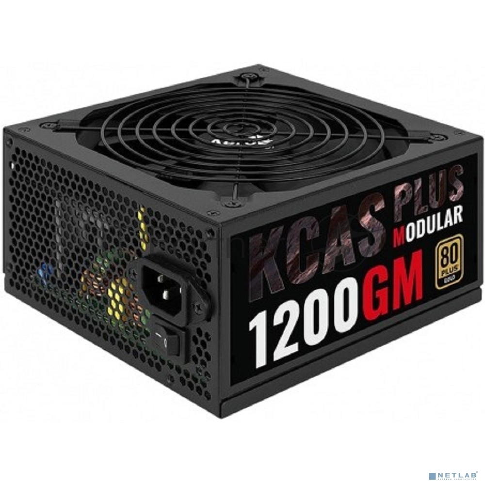 Блок питания Aerocool/Formula KCAS PLUS 1200GM V2, 1200Вт, 80 PLUS Gold, модульный, 140мм, черный