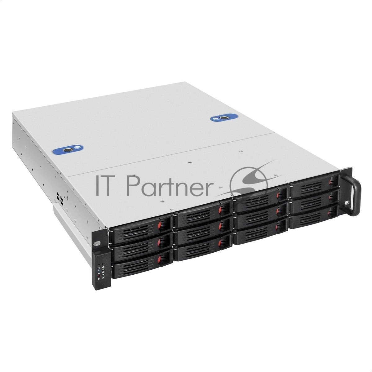 Exegate EX281294RUS Серверный корпус ExeGate Pro 2U550-HS12 <RM 19", высота 2U, глубина 550, БП 1U-500ADS,12xHotSwap, USB>