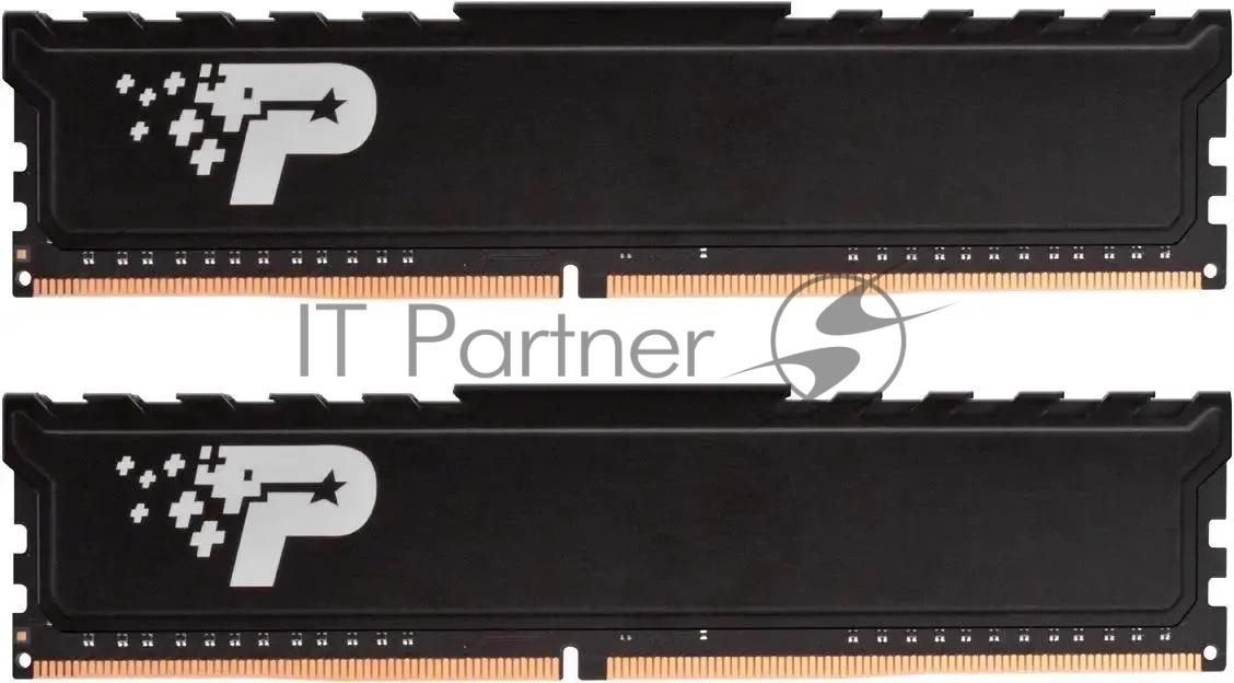 Оперативная память Patriot Signature, DDR4, 16GB (2x8 GB), 3200 MHz, CL22, DIMM, радиатор, черный