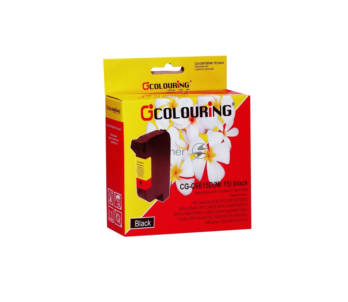 Картридж струйный Colouring CG-C6615A для принтеров HP DJ 840C/843C Black водн Colouring