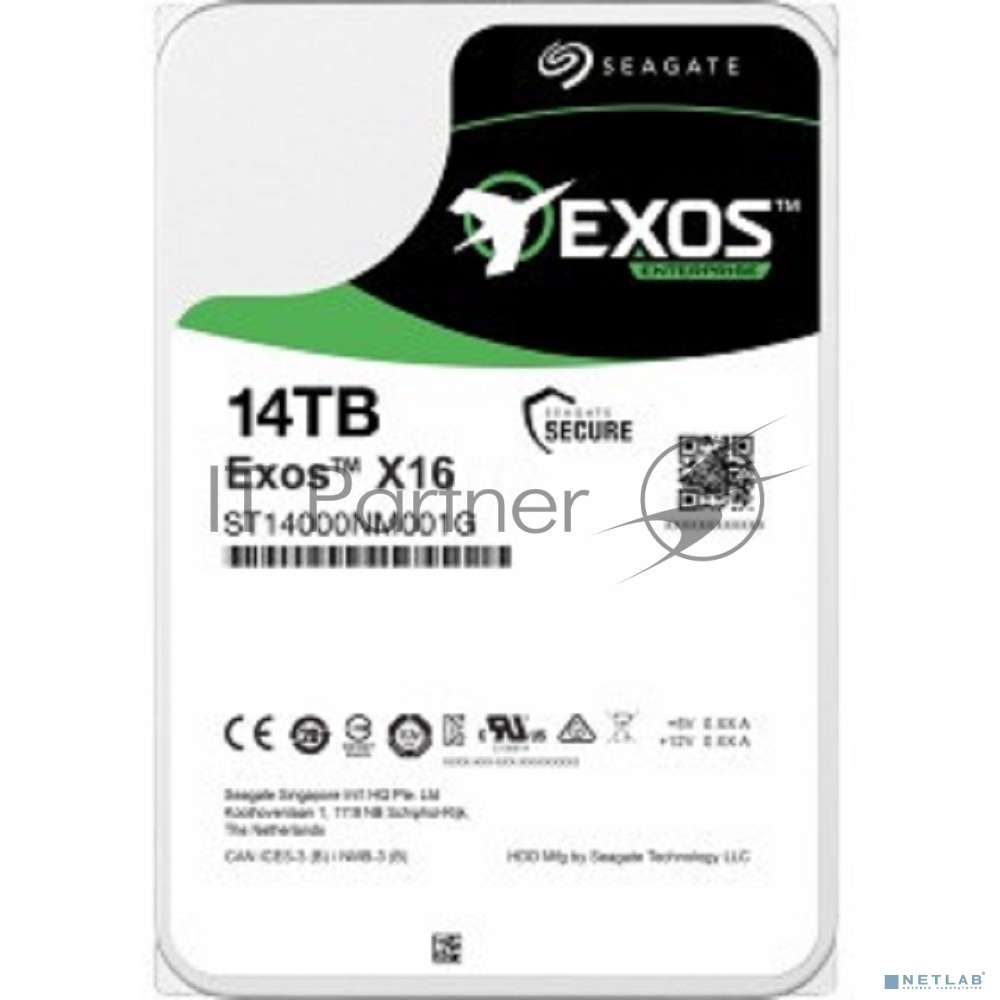 Жесткий диск HDD Seagate Exos X16 14Tb 7200rpm SATA 256Mb 3.5"