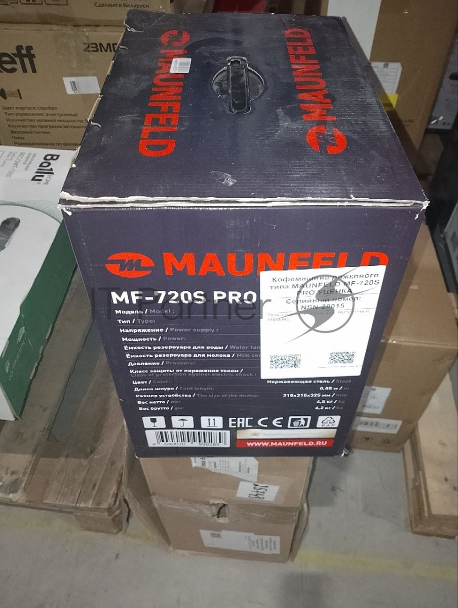 (Поврежденная упаковка) Кофемашина рожкового типа MAUNFELD MF-720S PRO