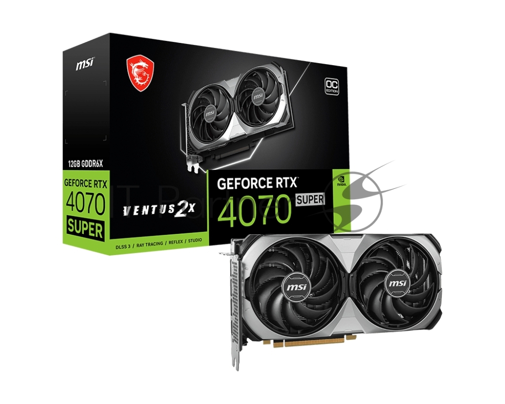 Видеокарта MSI RTX4070 SUPER 12G VENTUS 2X OC NV RTX4070 Super 12Gb PCI-E4.0 192bit GDDR6X 2610/21