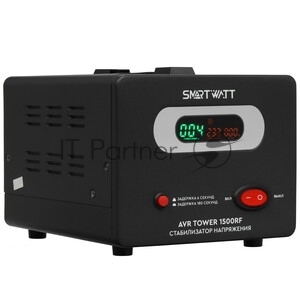 Напольный стабилизатор напряжения SMARTWATT AVR TOWER 1500RF (140W - 260W, 1500VA, 1.5 кВт, 50-60 Гц, розеток - 2, LED-д