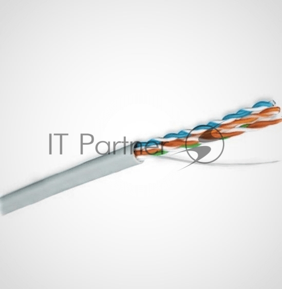 Hyperline UUTP4-C5E-S24-IN-PVC-GY-305 (305 м) Кабель витая пара, неэкранированная U/­UTP, категория 5e, 4 пары (24 AWG), одножильный (solid), PVC, -20°C – +75°C, серый компонентная
