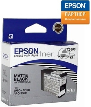 Картридж струйный Epson T5808 (C13T580800) матовый черный (80 мл) для Stylus Pro 3800
