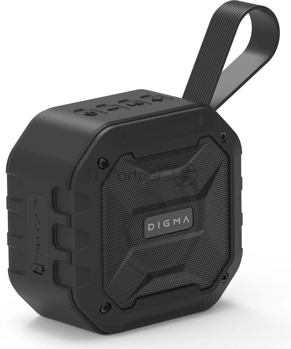 Колонка порт. Digma D-PS1501 черный 10W 1.0 BT 10м 1500mAh