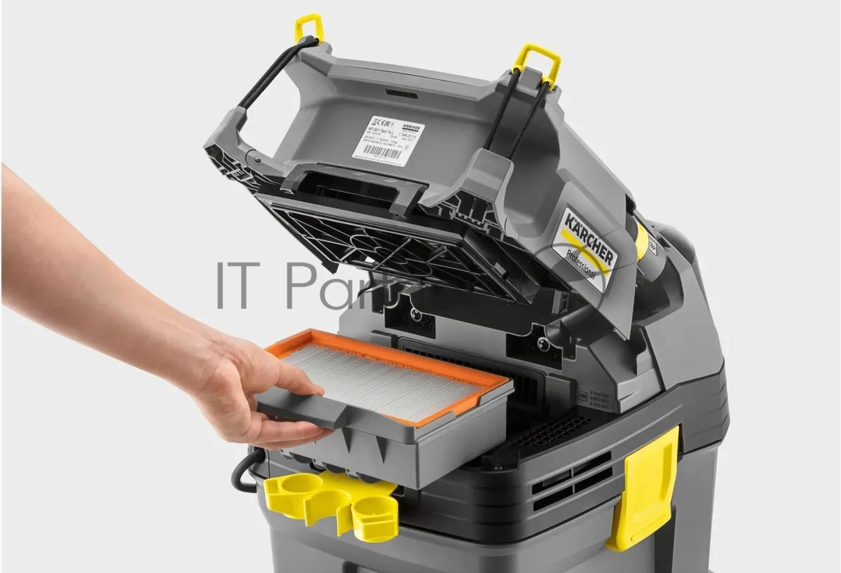 Строительный пылесос Karcher NT 30/1 Tact Te L серый, 1380 Вт, уборка сухая/влажная, пылесборник мешок/контейнер, 30 л