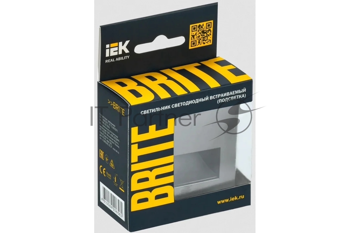 Подсветка светодиодная встраиваемая IEK BRITE ПЛ20-БрС сталь