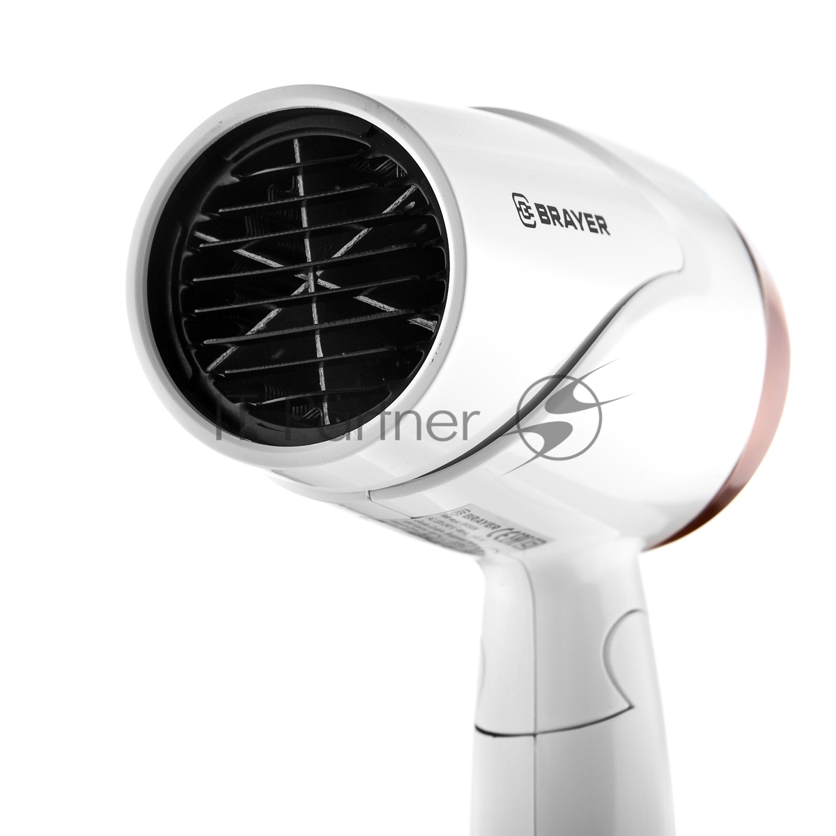 Фен BRAYER BR3026 белый/розовое золото, 1600 Вт, компактный