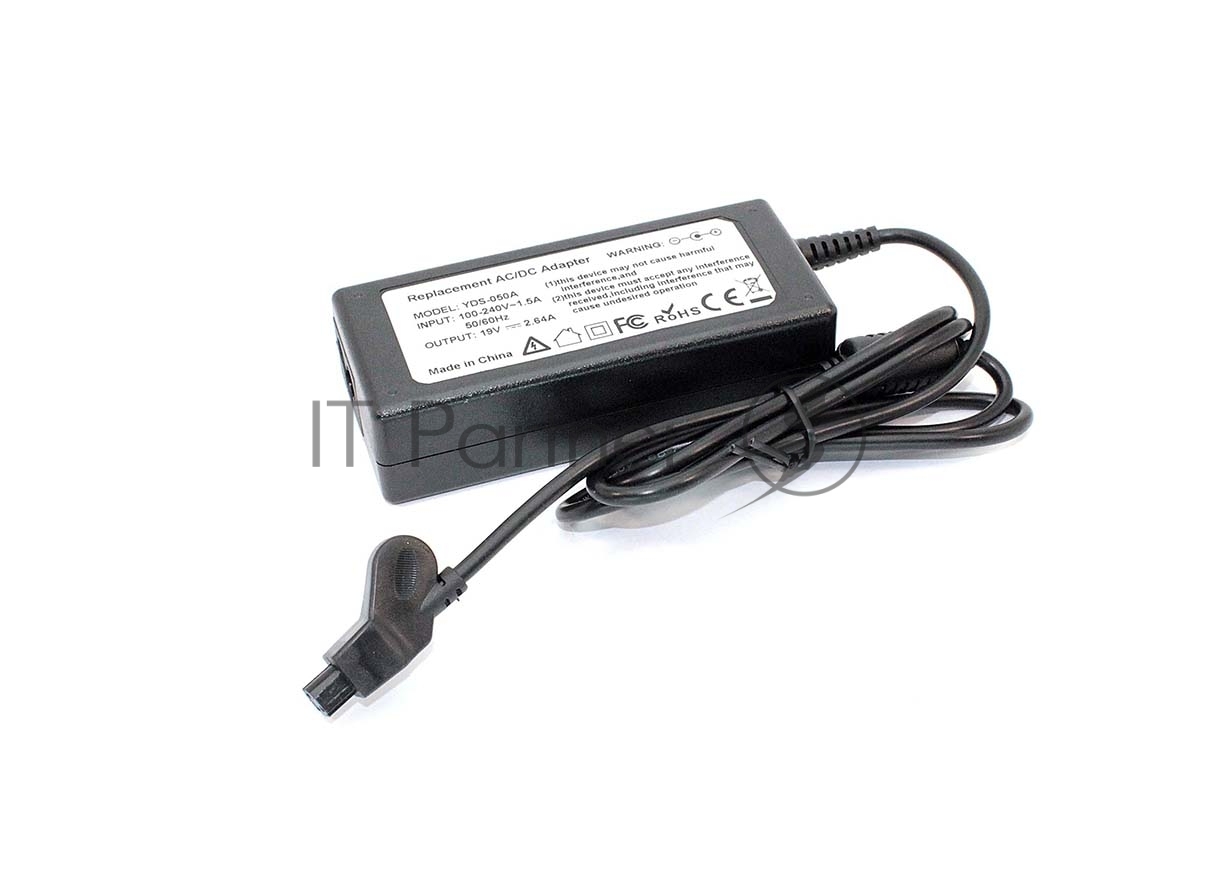 Блок питания (сетевой адаптер) для ноутбуков Dell 19V 2.64A Глиф (3pin) 50W OEM