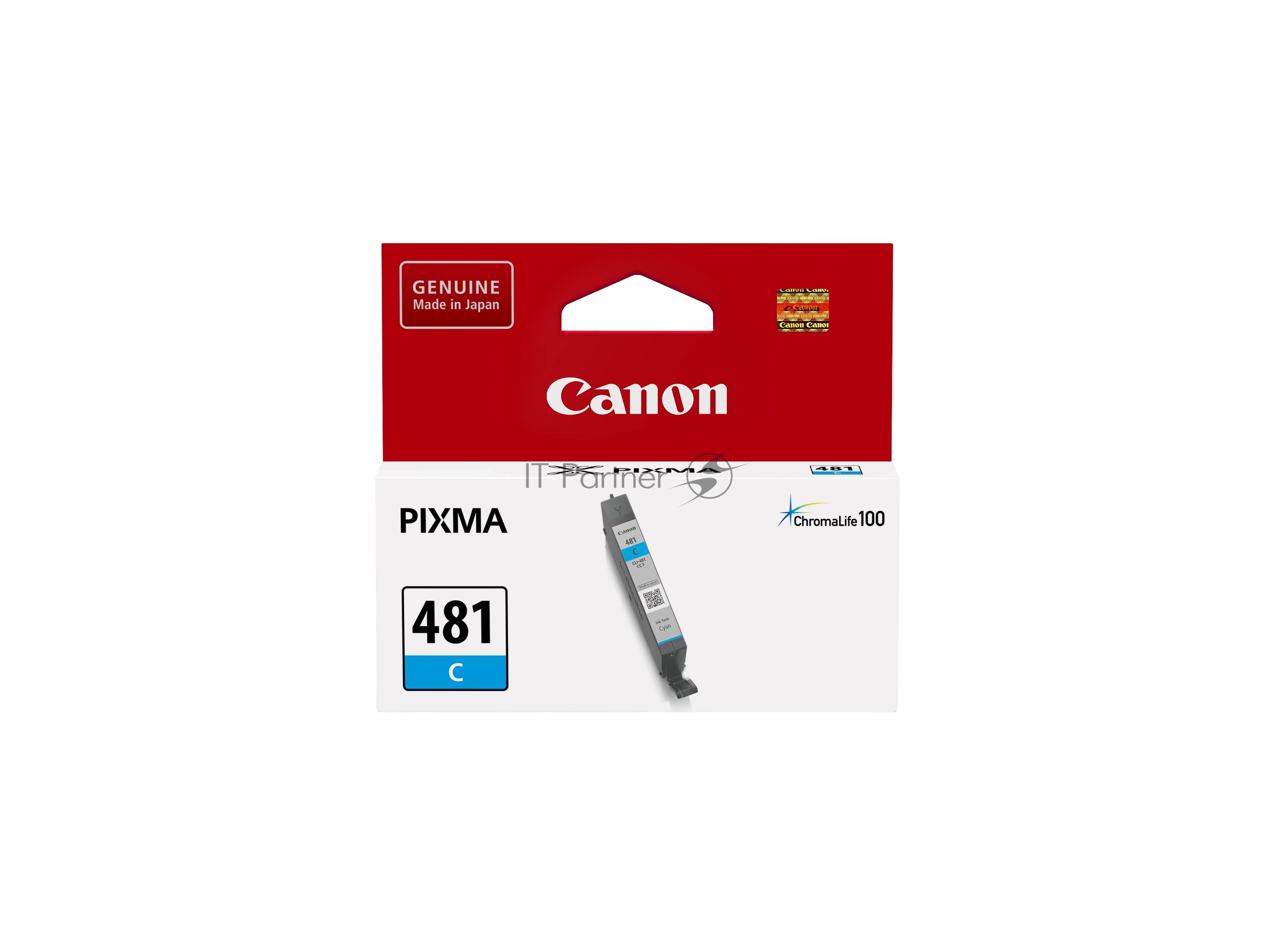 Картридж струйный Canon CLI-481 C 2098C001 голубой (5.6мл) для Canon Pixma TS6140/TS8140TS/TS9140/TR7540/TR8540