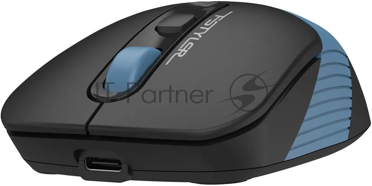Мышь беспроводная A4Tech Fstyler FB10CS черный/синий, 2000 dpi, радиоканал, Bluetooth, USB, кнопки - 4