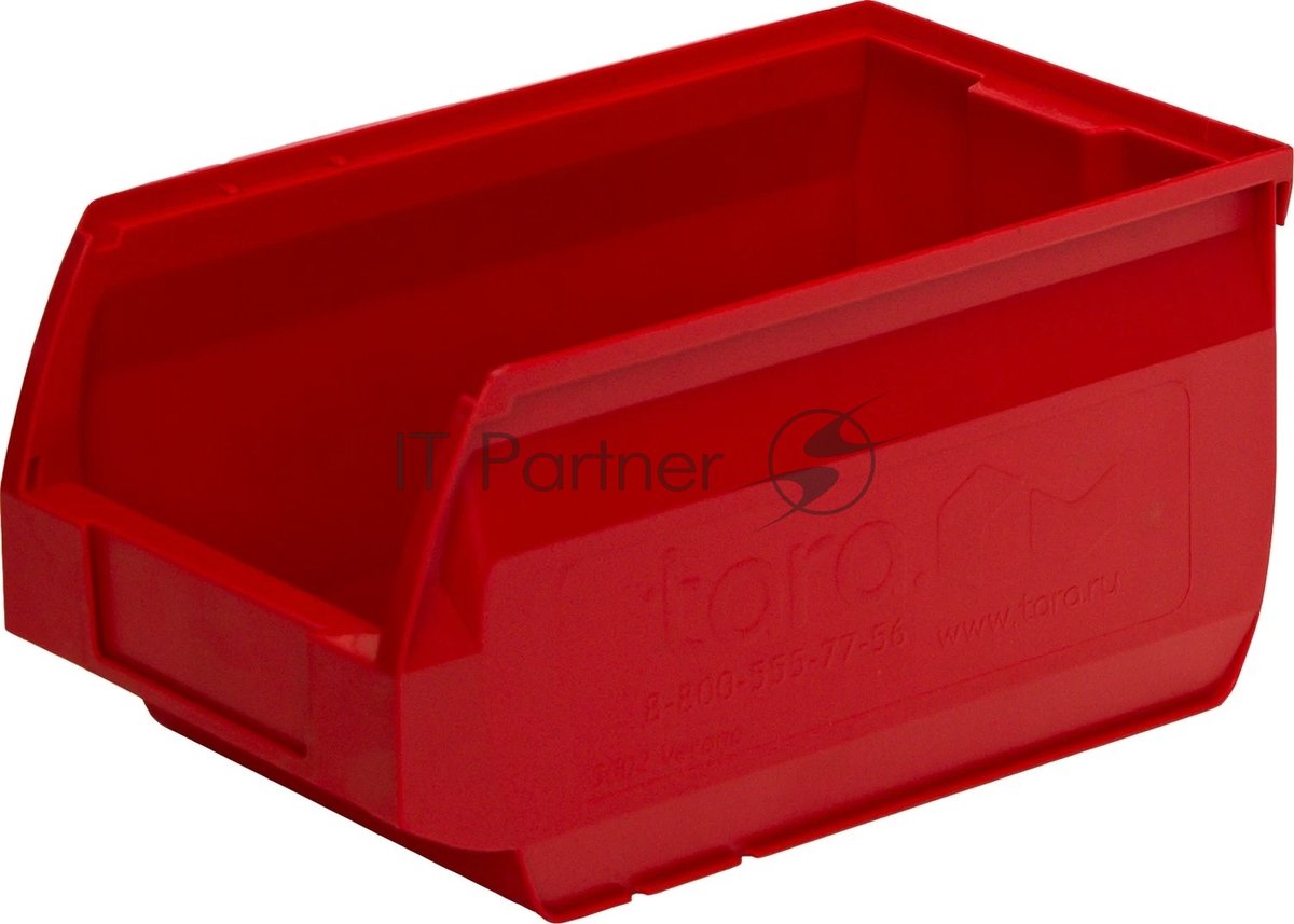 Ящик сплошной ТАРА.РУ Verona 5002 красный 250х150х130мм PP 10036
