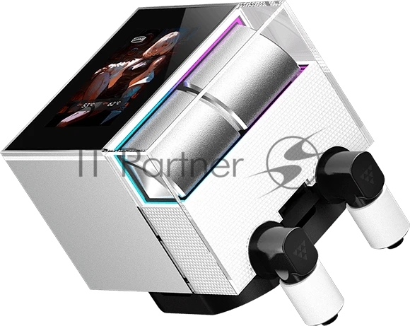 Система водяного охлаждения PcCooler DS360 Display ARGB Soc-AM5/AM4/1200/1700/1851 белый 4-pin 39.8dB Al LCD 310W Ret (DS360-WHAWXY-GL)