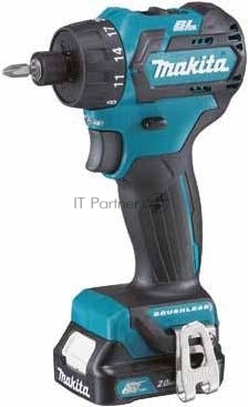 Дрель-шуруповерт Makita DF032DWAE, 12 В, 2 Ач, 35 Нм, бесщеточный