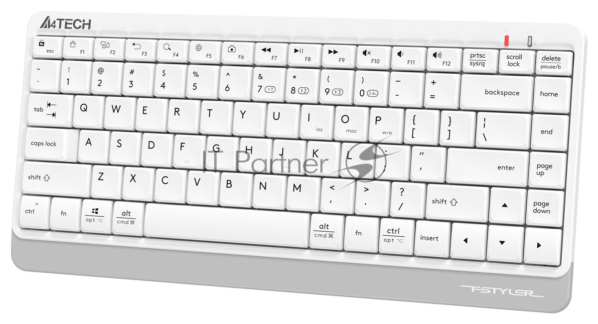 Клавиатура беспроводная A4Tech Fstyler FBK11 USB, Bluetooth/Радиоканал, белый/серый