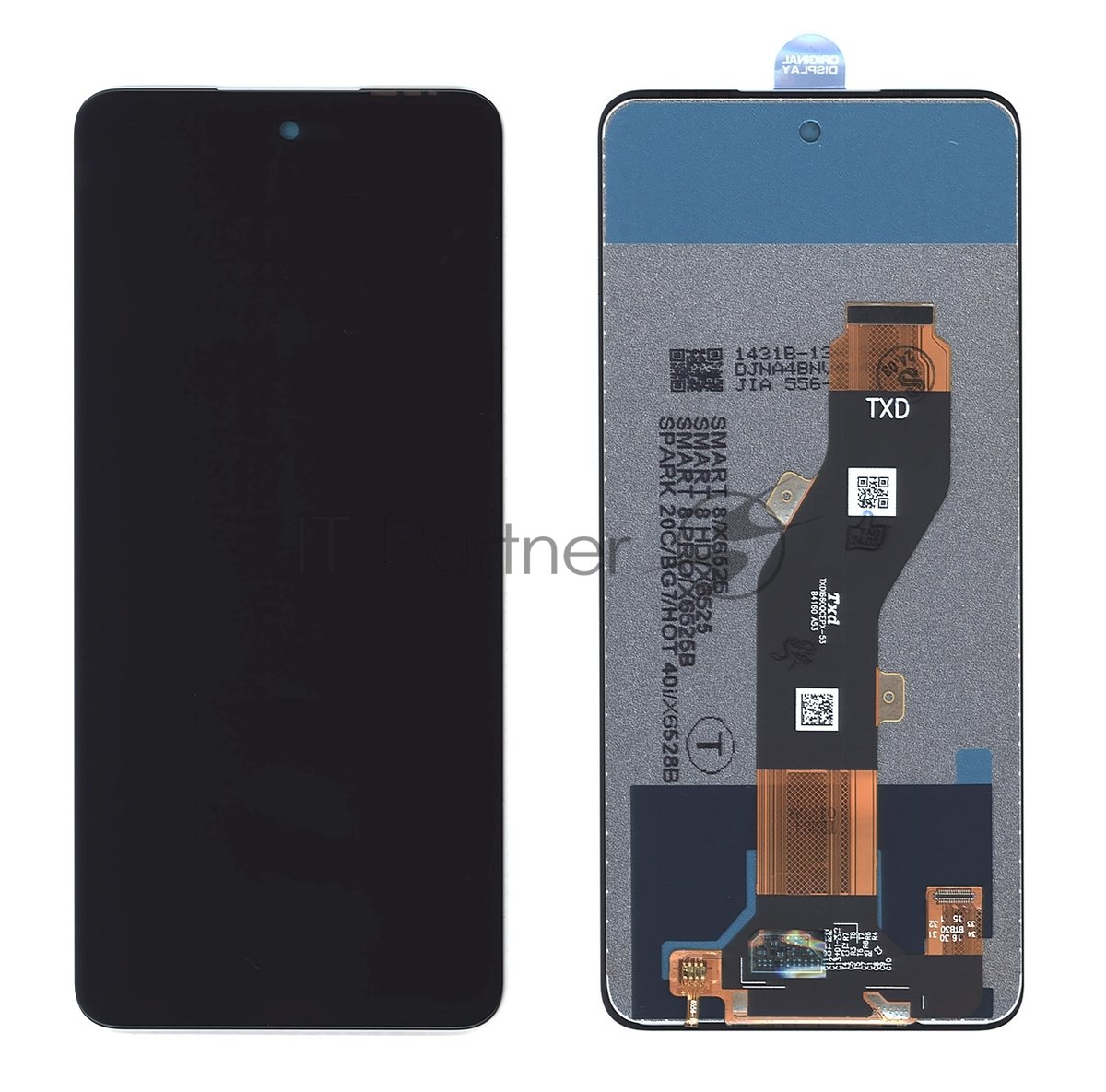 Дисплей для Tecno Spark 20C (BG7n) в сборе с тачскрином черный