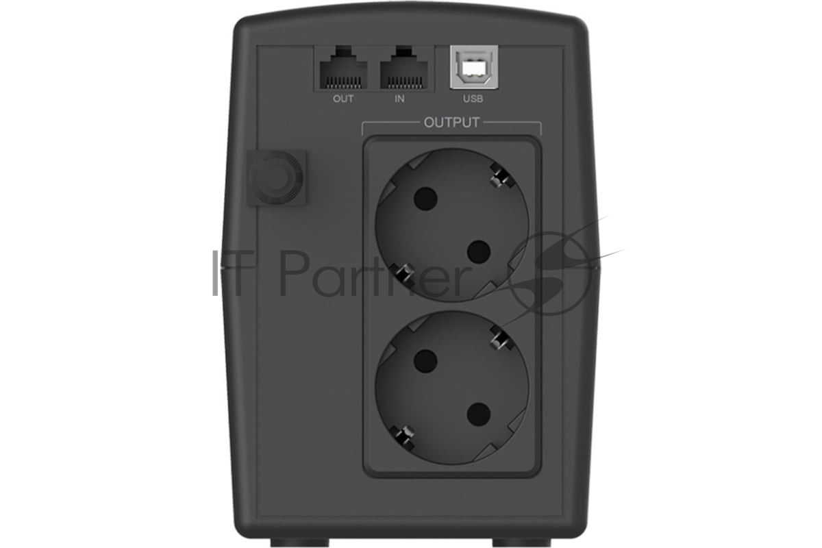 Источник бесперебойного питания CBR QTM-650T-2F-LCUC / 650ВА / 360Вт / 2 x Shuko, HID-USB, RJ45/11