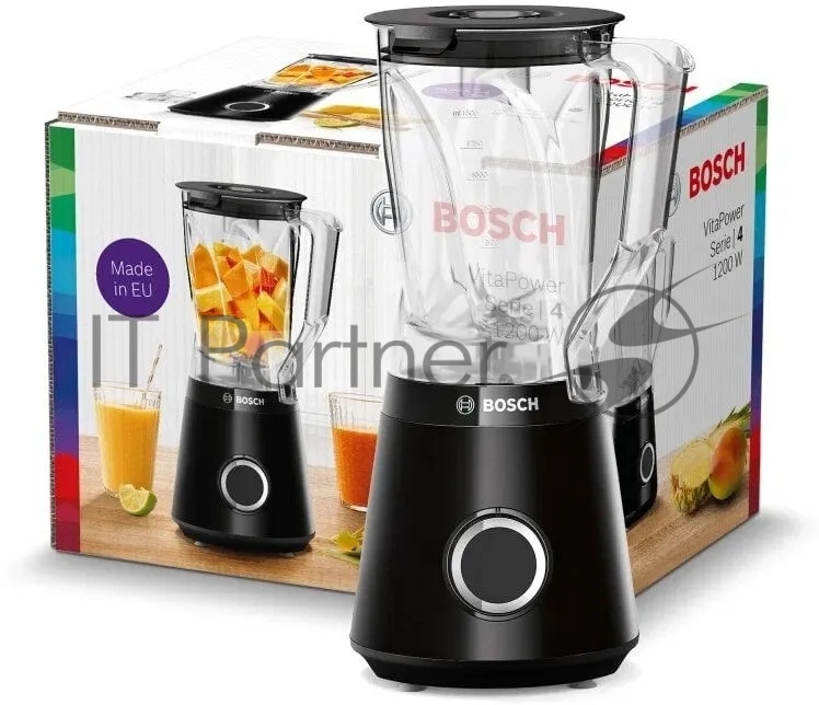 Блендер стационарный Bosch MMB6141B черный, 1200 Вт, 2 скорости