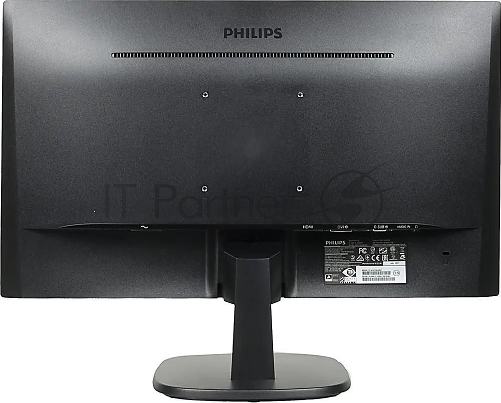 Монитор Philips 23.8" 243V7QDAB (00/01) Black (IPS, 1920x1080, D-sub+DVI+HDMI, 4 ms, 178°/178°, 250 cd/m, 10M:1, MM), (742393) (742386)