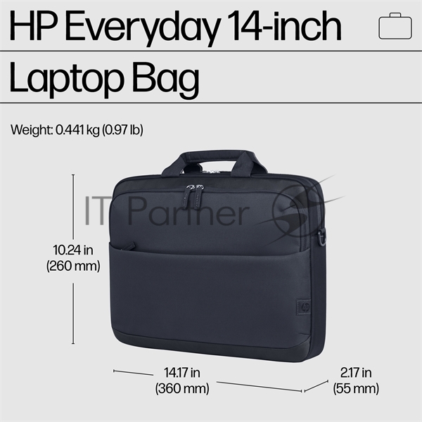 Сумка для ноутбука HP A08JVAA, 14", Odyssey Gray