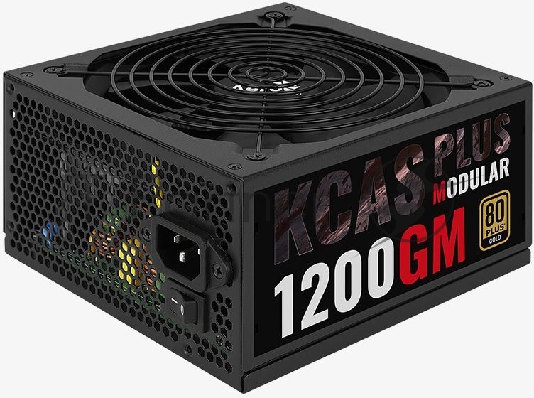 Блок питания Aerocool/Formula KCAS PLUS 1200GM V2, 1200Вт, 80 PLUS Gold, модульный, 140мм, черный