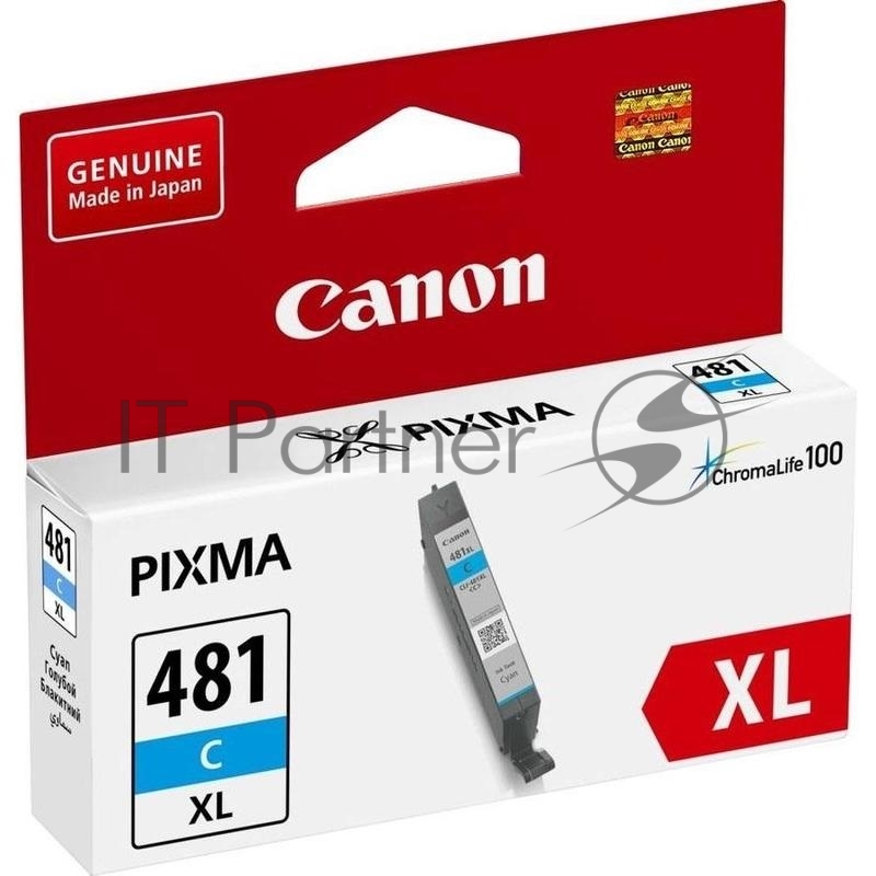 К-ж CANON CLI-481XLC  для TS6140/TS8140/TS9140/TR8540 синий увеличенный, арт. 2044C001, оригинал