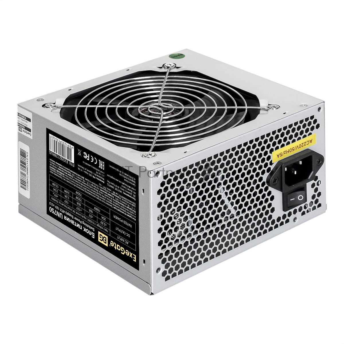Exegate EX292178RUS Блок питания 750W ExeGate UN750 (ATX, 12cm fan, 24pin, 4pin, PCIe, 3xSATA, 2xIDE, FDD)