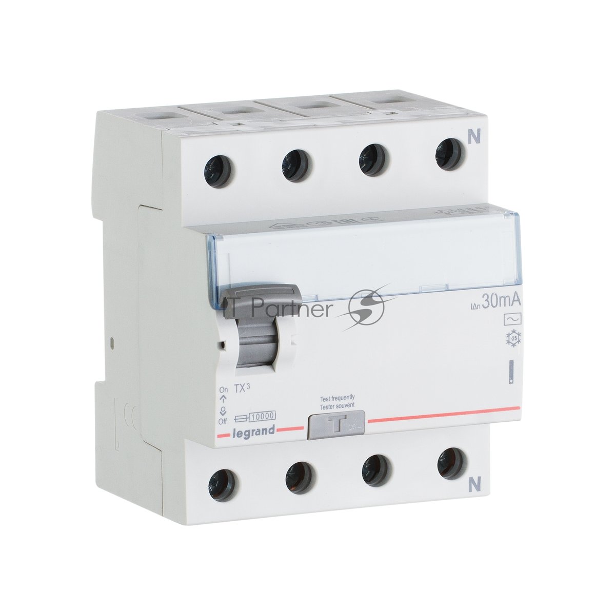 Выключатель дифференциального тока (ВДТ, УЗО) Legrand 403043 TX? 4П, 40 А, тип AC, 300 мА, 4 модуля