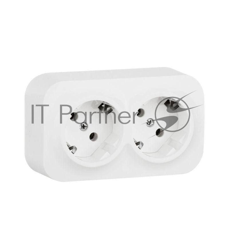 Legrand Legrand 782223 Розетка двойная с заземлением и защитными шторками (Белая)