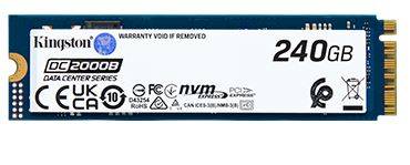 Твердотельный диск 240GB Kingston DC2000B M.2, NVMe,PCI-E 4.0 x4 [R/W - 4500/400 MB/s] 175 TBW with Heatsink