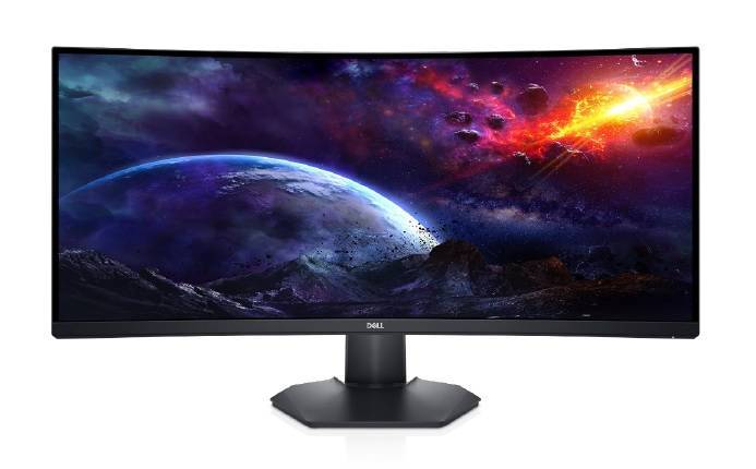 МОНИТОР 34" DELL S3422DWG Black (VA, изогнутый, 3440x1440, 144Hz, HDR400, 1 ms, 178°/178°, 400 cd/m, 3000:1, +2xHDMI 2.0