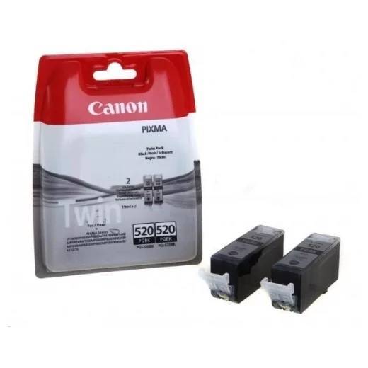 Картридж CANON PGI-520 BK черный, 19 мл, 324 страниц, набор из 2 картриджей