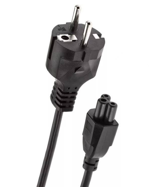 Кабель питания для ноутбуков 3-pin,  220V EU (прямой) медь, 1.8м, Telecom.
