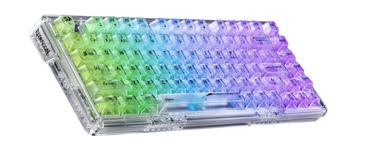 Redragon Клавиатура беспроводная Elf Pro RU,RGB,бел,BT+2.4G,гаскет