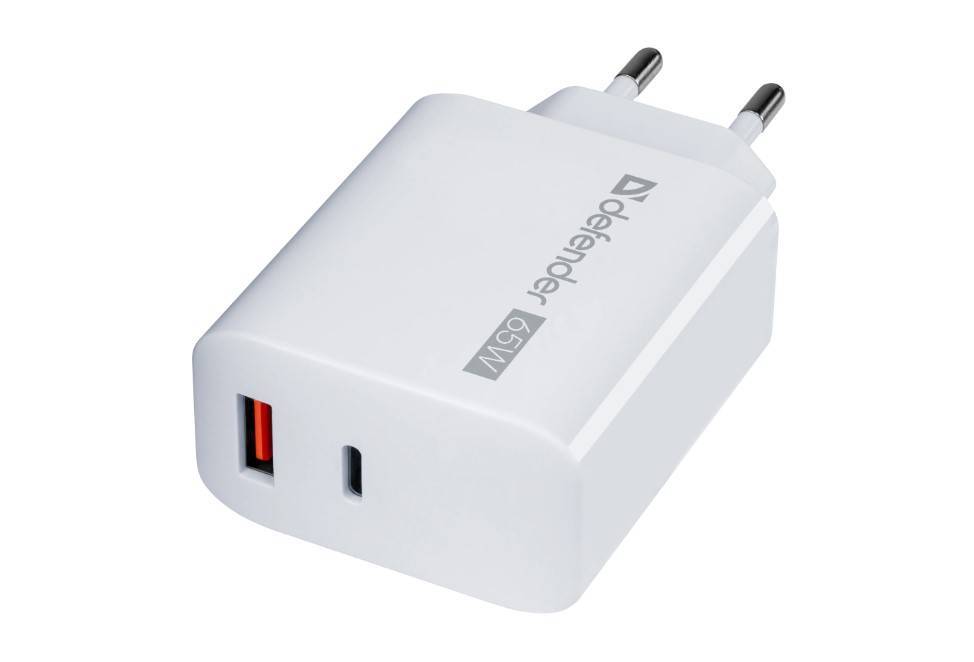 Defender UPA-165 <83582> Зарядное устройство USB (Вых. DC5V/9V/12V/15V/20V, 65W, USB, USB-C, быстрая зарядка)