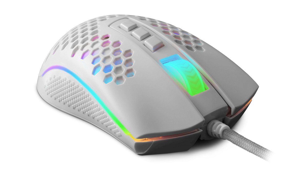 Redragon Игровая мышь проводная Storm, RGB, 8кнопок,12400dpi, белый