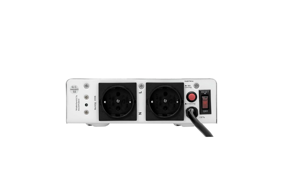 Стабилизатор напряжения для газового котла SMARTWATT AVR BOILER 2000RW (140W - 260W, 2000VA, 2 кВт, 50 Гц, розеток - 2,