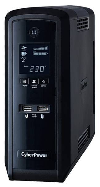 Источник бесперебойного питания линейно-интерактивный CyberPower CP1300EPFCLCD 1300ВА/780Вт USB/RS-232/RJ11/45/USB charger A  (6 EURO)