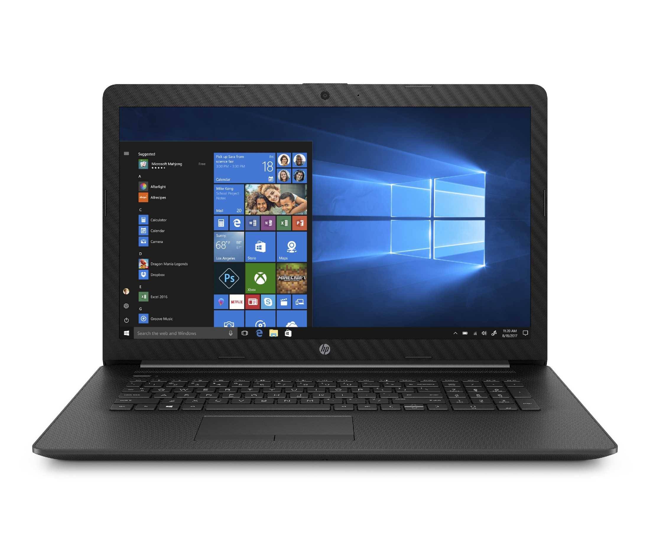 Ноутбук HP17 17-ca3004ur 17.3" HD+, AMD R5-4500U, 8Gb, 512Gb SSD, no ODD, Win10, черный