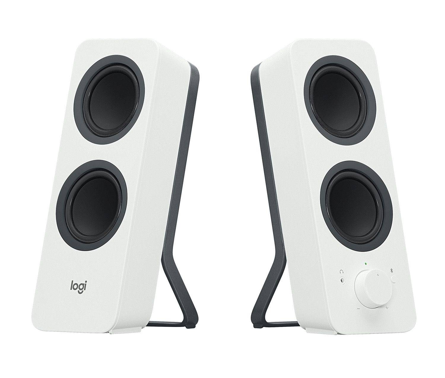 Logitech Акустическая 2.0 система Z207, 10 Вт, Bluetooth 4.2, рег. на передней панели, разъем для наушников, белый.