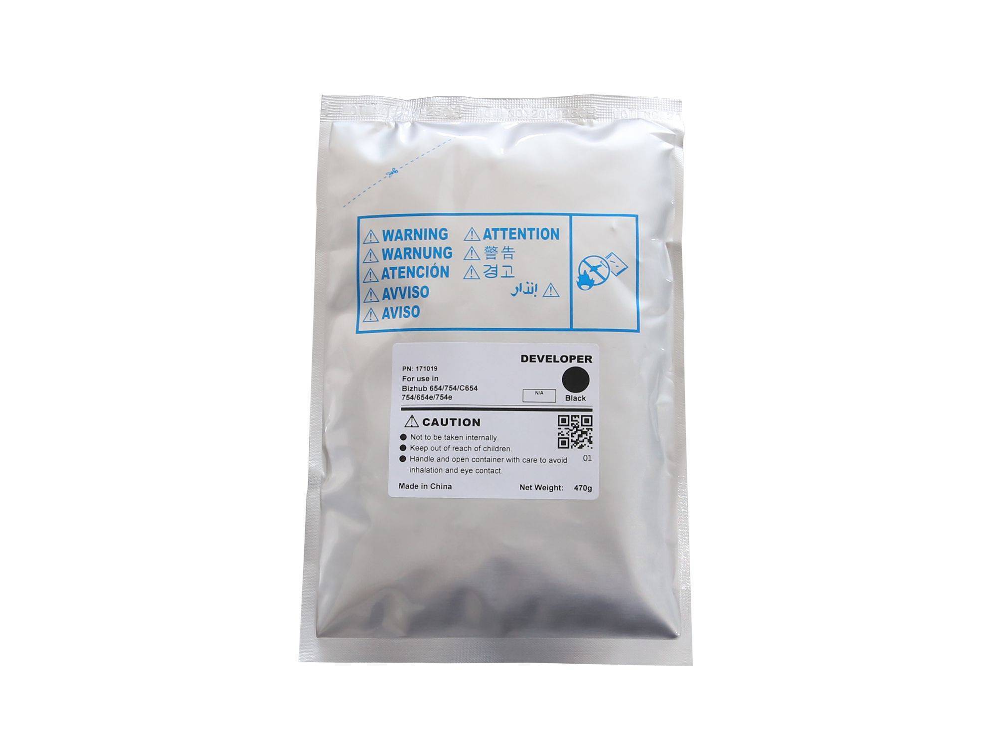 Девелопер для KONICA MINOLTA Bizhub 654/754/C654/C754/C654e/C754e Black 470г. / 1200000стр. CET