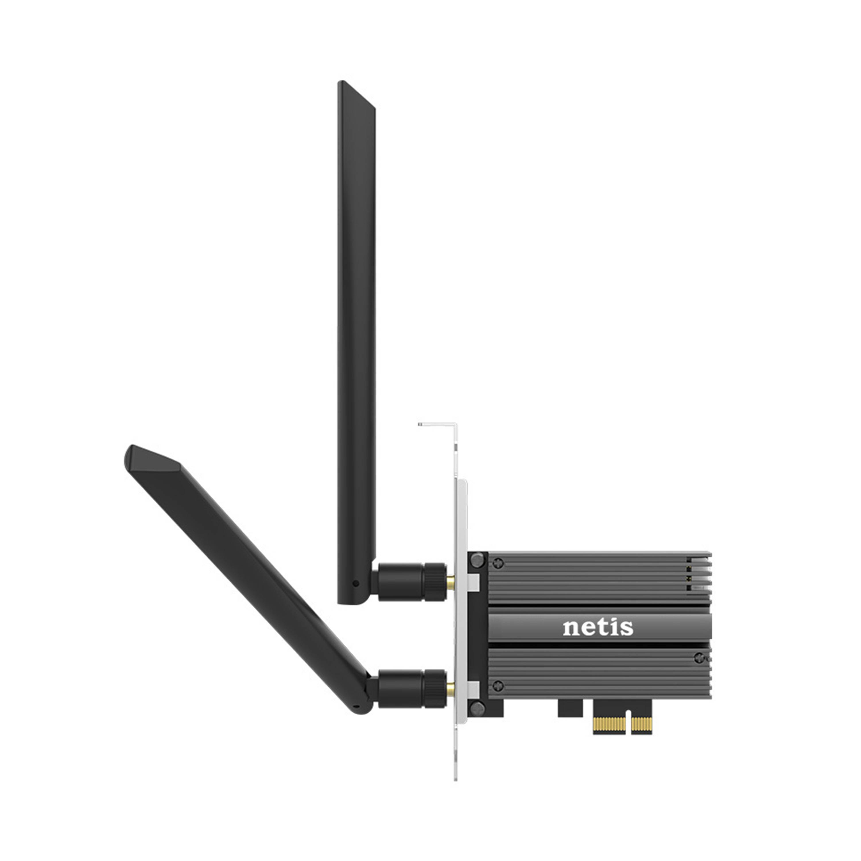 Netis F0 Сетевой двухдиапазонный адаптер PCI-E Wi-Fi AC1200, 2,4/5 ГГц, до 1167 Мбит/с, съемные антенны 2х6dBi