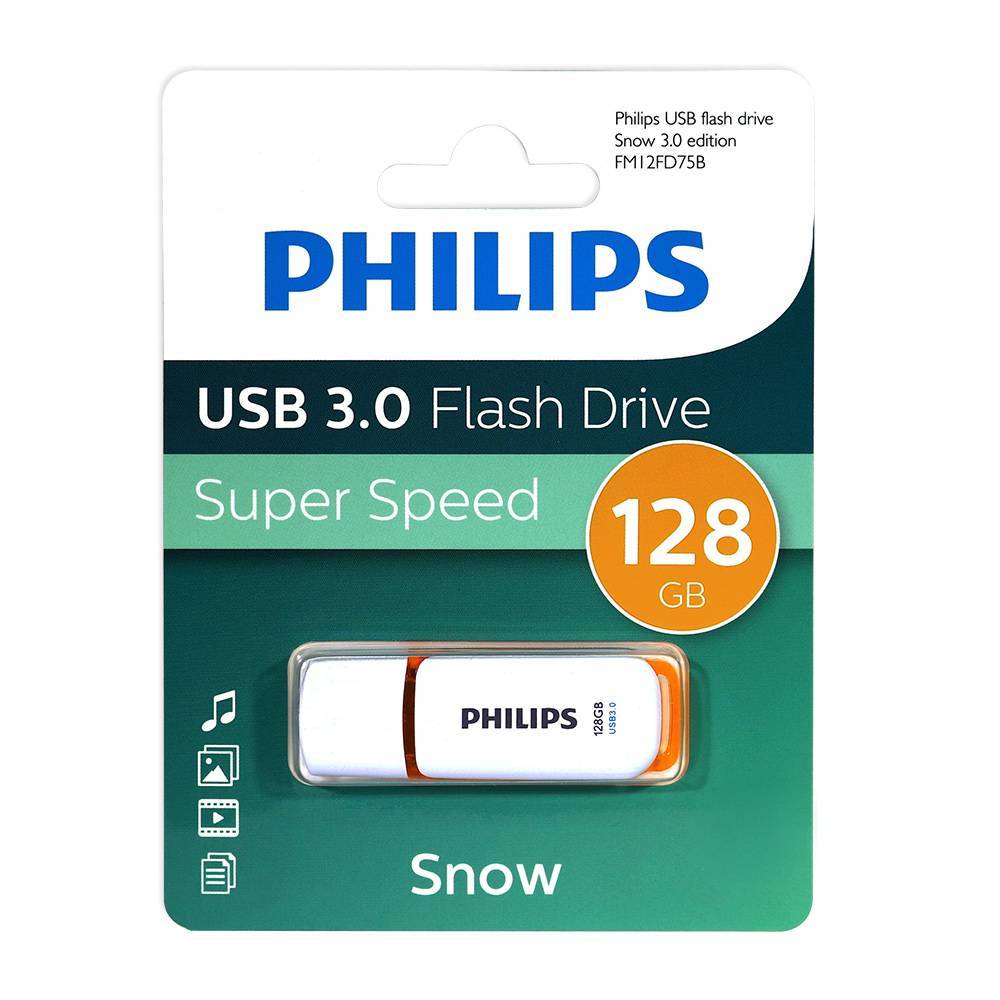 Флеш накопитель 128Gb USB 3.0 PHILIPS Snow Edition 3.0, белый (FM12FD75B/97)